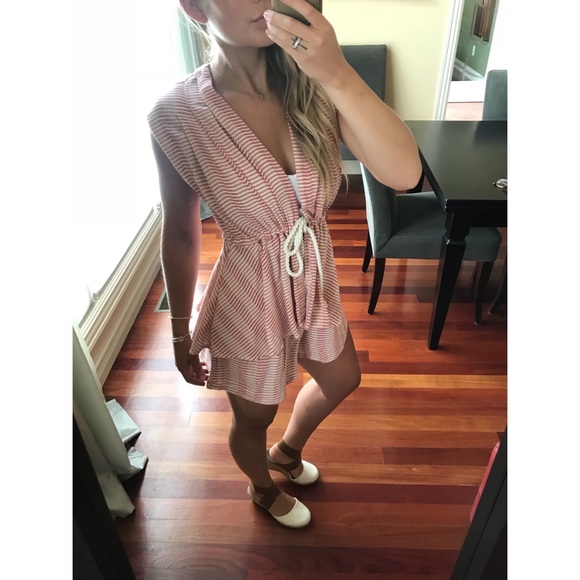 Free People Tops - Free people red & white striped set